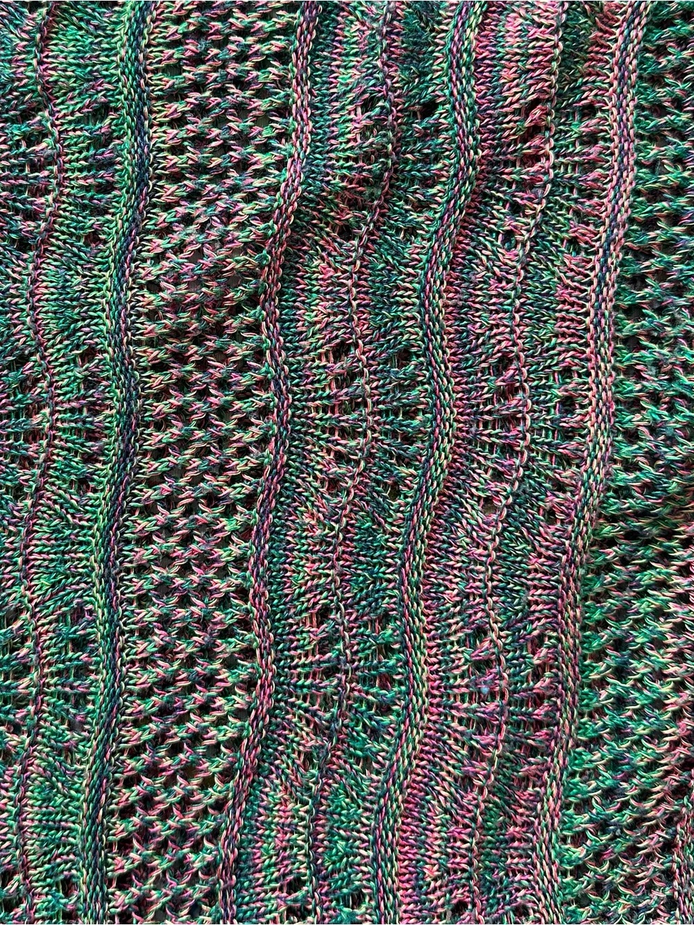 Vintage 212 New York Pink & Green Striped Knit Top - Picture 5 of 7